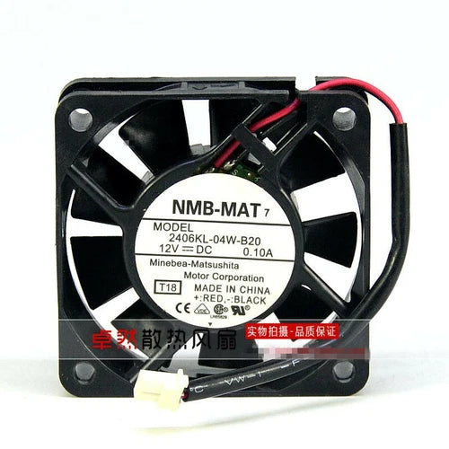 1PC   2-wire silent cooling fan   2406KL-04W-B20 6CM 12V 0.10A
