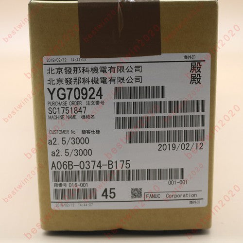For Fanuc A06B-0374-B175  servo motor Free Shipping