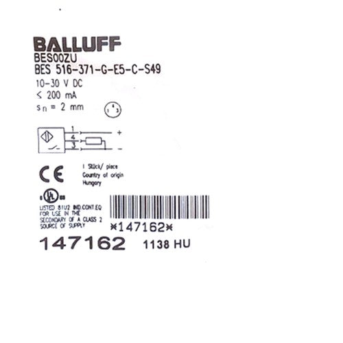 BALLUFF BES 516-371-G-E5-C-S49 （BES00ZU） Inductive Standard Sensors PNP