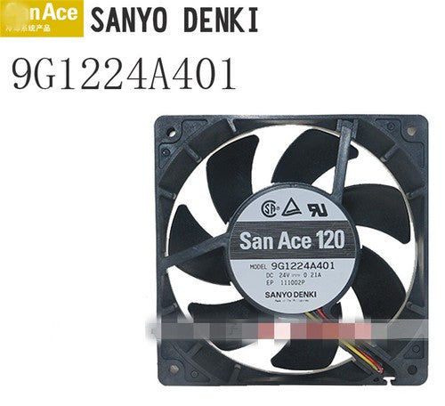 1pcs Sanyo 9G1224A401 12025 24V 0.21A Inverter Server Cooling Fan