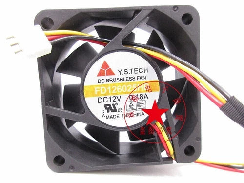 1X  12V 0.18A 6CM mute CPU chassis cooling fan  FD126025HB 6025