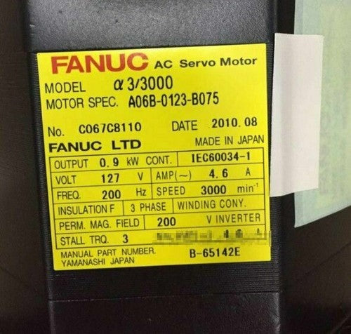For FANUC A06B-0123-B075  servo motor Free Shipping