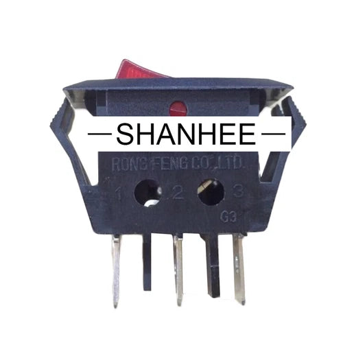 6PCS 3 Pins 2 Positions 10A 250VAC T85 Red   RF-1001 Rocker Switch