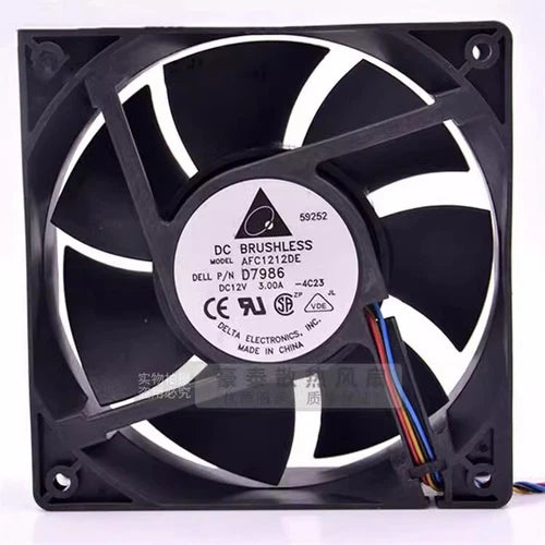 1PC  DC12V 3.00A 12CM 4-Wire PWM Mute Cooling Fan  AFC1212DE 12038