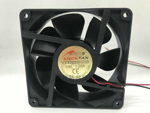 1 PCS SNOW FAN fan Y-Y 12038H28B DC 28V 0.90A 12038 12CM 2 wire inverter fan