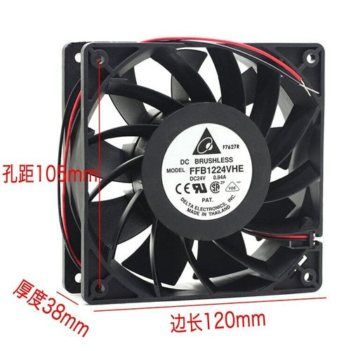 For Delta FFB1224VHE 24V 0.84a 12cm/cm 12038 frequency converter cooling fan