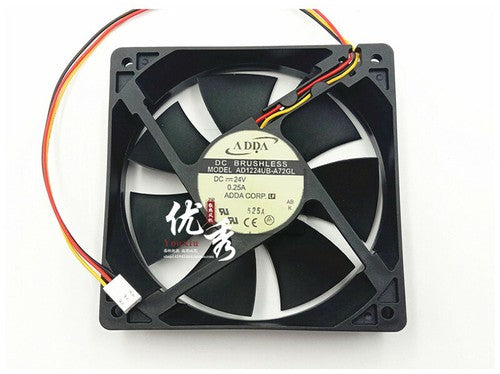 1 PCS ADDA Fan AD1224UB-A72GL DC24V 12025 12CM 3 pin inverter cooling fan