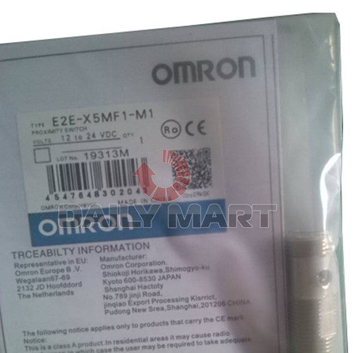 1PC  Omron E2E-X5MF1-M1 Short Barrel Inductive Proximity Sensor 200mA PNP M12