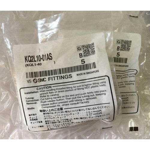 1Bag/5pcs  SMC KQ2L10-01AS KQ2L1001AS Fittings Free shipping