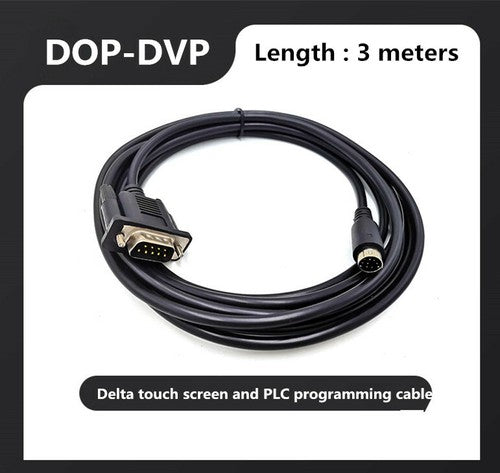 For Delta touch screen and PLC connection line DOP-DVP programming cable 3-meter