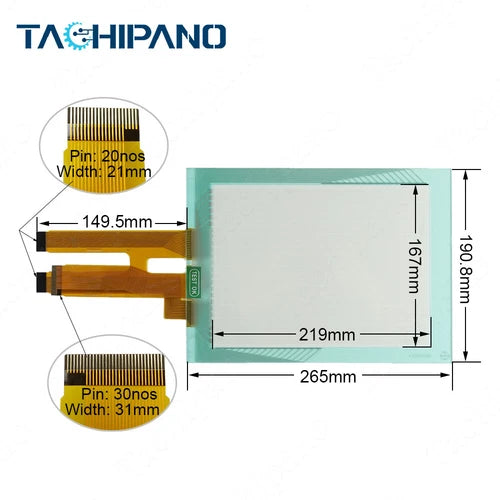1SET  for  3180045-01 3180021-03 Glass Panel with Front Overlay Touch Screen