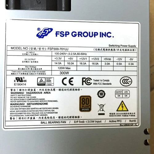 1X  For  300W Server Industrial Control Power Supply FSP300-701UJ