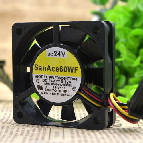 Fan 9WF0624H7D04 DC 24V 0.12A For Funuc A90L-0001-0423#105S SanAce 60WF 6015
