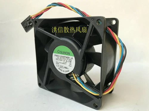 1PC   Fan cooling fan 4 Wire 5 Pin  PMD1208PMB1-A DC12V 9.1W 8CM 8038