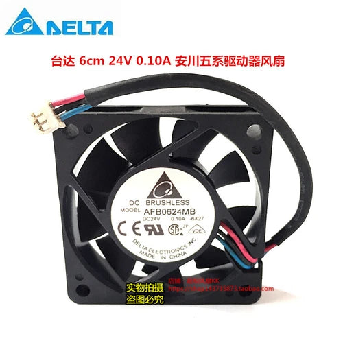 1X 3-wire double ball inverter cooling fan AFB0624MB 6015 6CM 24V 0.10A