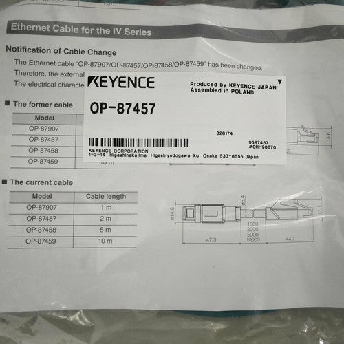 1pc  keyence OP-87457 Vision sensor cable OP-87457 Free shipping