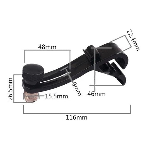 3PCS Microphone Mic Clamp Holder Adjustable Clip On Drum Rim Shockproof Mount
