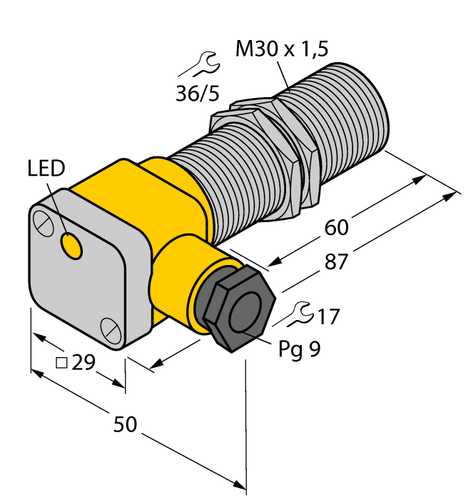 TURCK BI10-G30SK-AP6X 1636400 Inductive sensor PNP