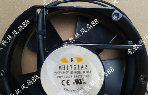 1 pcs K FAN Fan MH1751A2 AC 220-240V 17251 17cm 2 wire cooling fan