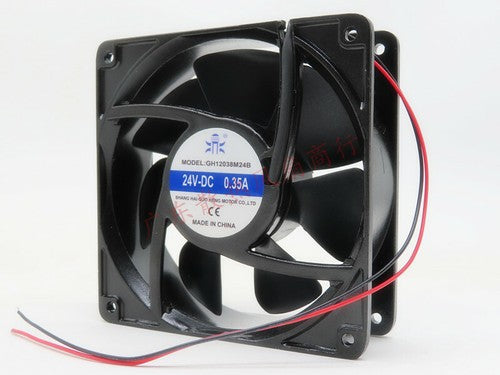 1 PCS Guoheng Axial fan GH12038M24B DC24V 0.35A 12038 12CM metal frame 2 Wire