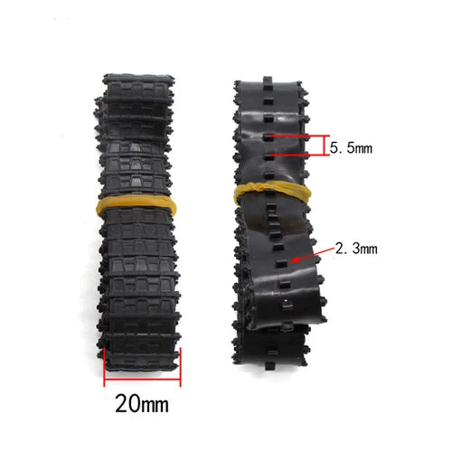 Rubber Track DIY RC Model Tank Robot Tire Track Closed Circular Black 38.5x2cm