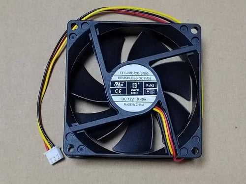 1piece   Fan DC12V 0.40A 8025 8cm 3 pin cooling fan EFS-08E12D-ER05