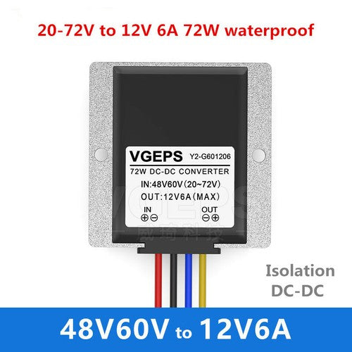 20-72V to 12V 6A 72W automotive isolated power regulator 100V to 12V
