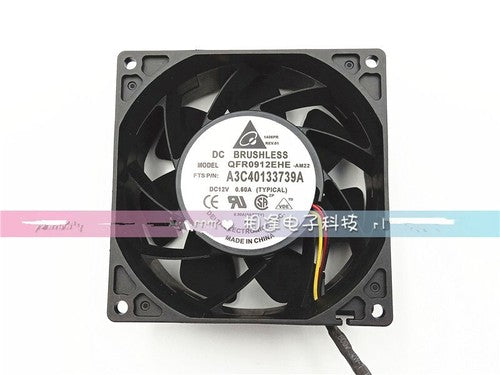1 PCS DELTA Fan QFR0912EHE DC12V 0.60A 9238 9.2CM 4 Wire cooling fan