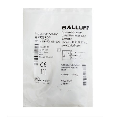 For BALLUFF BES M18MI-POC80B-S04G(BES03RP) Inductive Standard Sensors PNP