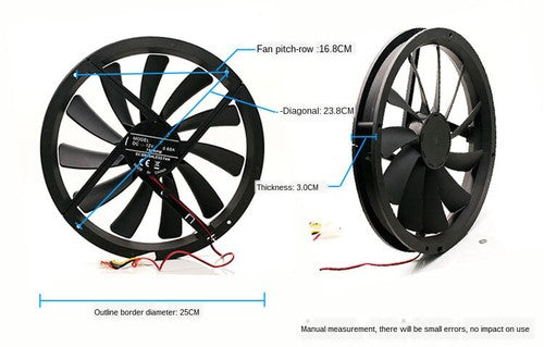 250mm 25cm DC 12V 1200RPM 40DBA Molex 4D 250X30 mm PC Computer Case Cooling Fan