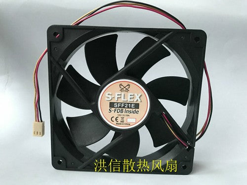 1 PCS Scythe Fan S-FLEX SFF21E DC12V 0.15A S-FDB 12025 12CM 3 Pin