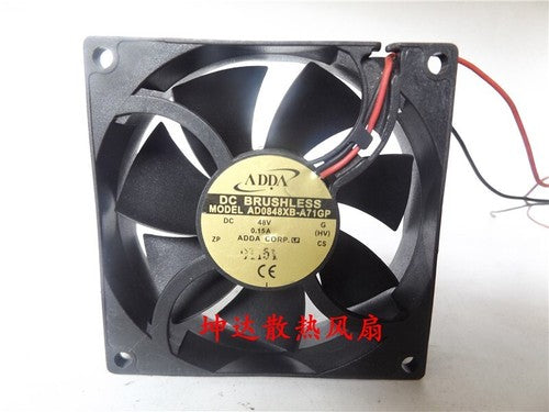 1 pcs ADDA Fan AD0848XB-A71GP DC48V 0.15A 8025 8CM 2 wire axial flow fan