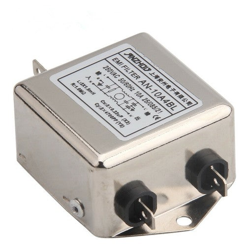 1PC  AN-10A4BL 10A 250V EMI AC power filter noise filter