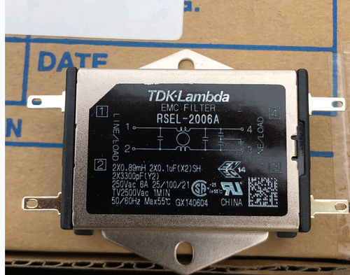 1pcs  TDK-Lambda Power Line Filter 250VAC 6A RSEL-2006A