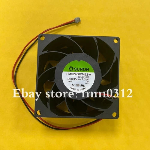 1X  2-wire inverter Cooling fan PMD2408PMB2-A 8038 DC24V 7.2W 80*80*38MM