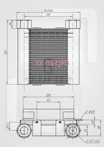 1X mini 5L/Min Air Cooler Oil Radiator Heat for CNC Hydraulic System AF0510T-CA