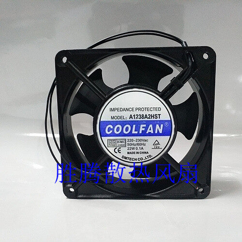 1 PCS COOLFAN Fan A1238A2HST AC 220V 12CM 12038 2 wire