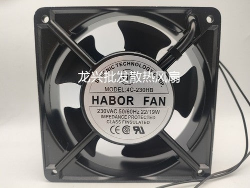 1 PCS HABOR FAN Fan 4C-230HB 230V 12CM 12038 2 wire Aluminum frame cooling fan