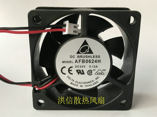 1 PCS Delta Fan AFB0624H DC 24V 0.12A 6025 6cm 2 pin cooling fan