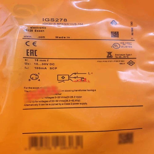 1PC  IFM IGS278 Proximity Switch Sensor IGS278 Free Shipping
