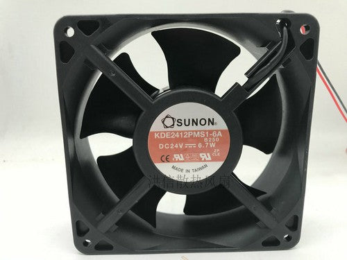 1 PCS SUNON Fan KDE2412PMS1-6A DC 24V 6.7W 120*120*38 MM 2 WIre cooling fan