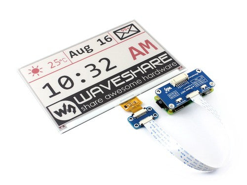 Waveshare e-Paper Driver HAT for SPI raw e-ink display supports Raspberry Pi