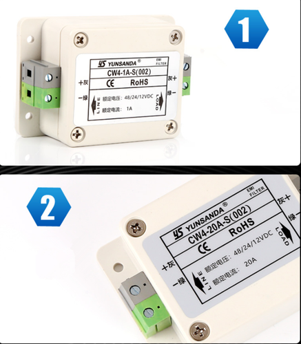 EMI DC Power Filter 12V/24V/48V Car Anti-interference Filter CW4-30A-S(002) 30A